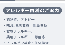 アレルギー科のご案内